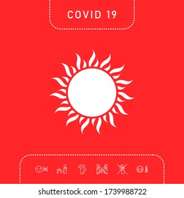 Sun icon symbol. Graphic elements for your design