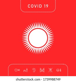 Sun icon symbol. Graphic elements for your design
