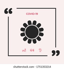 Sun icon symbol. Graphic elements for your design