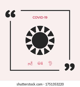 Sun icon symbol. Graphic elements for your design