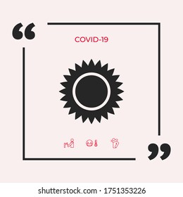 Sun icon symbol. Graphic elements for your design