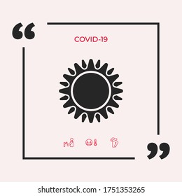 Símbolo del icono Sun. Elementos gráficos para su diseño