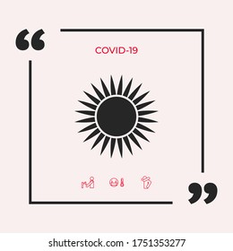 Sun icon symbol. Graphic elements for your design