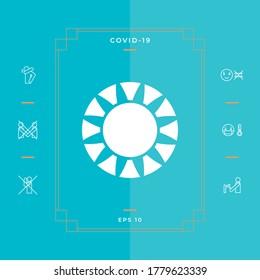 Sun icon symbol. Graphic elements for your design