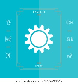 Sun icon symbol. Graphic elements for your design