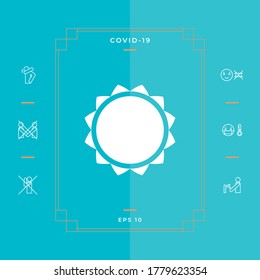 Sun icon symbol. Graphic elements for your design