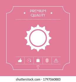Sun icon symbol. Graphic elements for your design