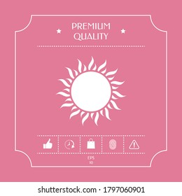 Sun icon symbol. Graphic elements for your design