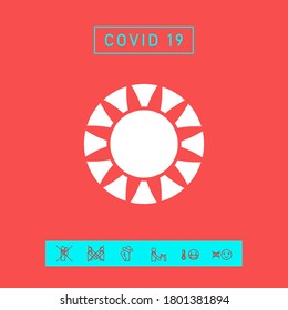 Sun icon symbol. Graphic elements for your design
