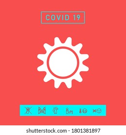 Sun icon symbol. Graphic elements for your design