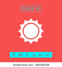 Sun icon symbol. Graphic elements for your design