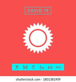 Sun icon symbol. Graphic elements for your design