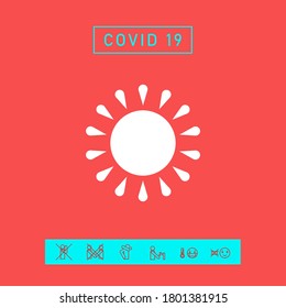 Símbolo del icono Sun. Elementos gráficos para su diseño