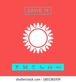 Sun icon symbol. Graphic elements for your design