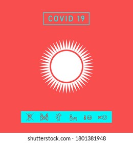 Sun icon symbol. Graphic elements for your design