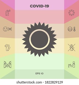 Sun icon symbol. Graphic elements for your design