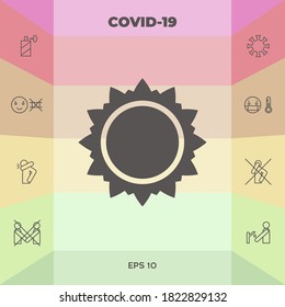 Sun icon symbol. Graphic elements for your design