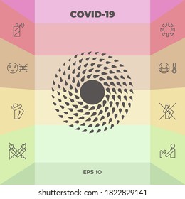 Sun icon symbol. Graphic elements for your design