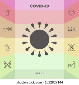 Sun icon symbol. Graphic elements for your design