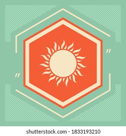 Símbolo del icono Sun. Elementos gráficos para su diseño