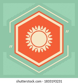 Sun icon symbol. Graphic elements for your design