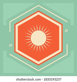 Símbolo del icono Sun. Elementos gráficos para su diseño