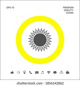 Símbolo del icono Sun. Elementos gráficos para su diseño