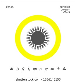 Sun icon symbol. Graphic elements for your design