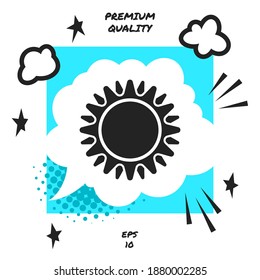 Sun icon symbol. Graphic elements for your design