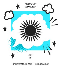 Símbolo del icono Sun. Elementos gráficos para su diseño