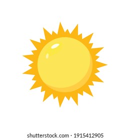 Sun icon symbol isolated on white backgorund. Vector stock