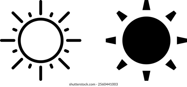 "Sun Icon - Symbol of Light, Warmth, and Energy"