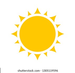 Sun icon, symbol or logo. Simple design element.