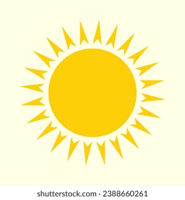 Sun Icon, Symbol, Logo Vector