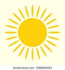 Sun Icon, Symbol, Logo Vector