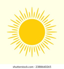 Sun Icon, Symbol, Logo Vector