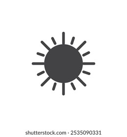 Sun-Symbol Symbolmarke im ausgefüllten Stil