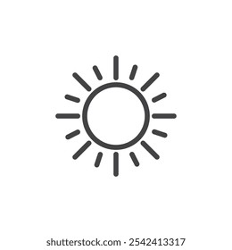 Icono de sol Marca de símbolo en estilo relleno