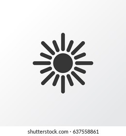 Sun Icon Symbol. Premium Quality Isolated Sunny Element In Trendy Style.