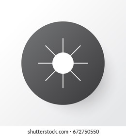 Sun Icon Symbol. Premium Quality Isolated Sunshine Element In Trendy Style.