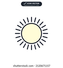 Sun icon symbol template for graphic and web design collection logo vector illustration