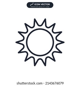 sun icon symbol template for graphic and web design collection logo vector illustration