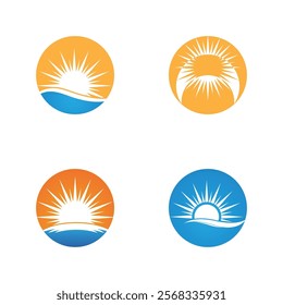 Sun Icon And Symbol Template Illustration