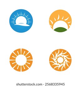 Sun Icon And Symbol Template Illustration