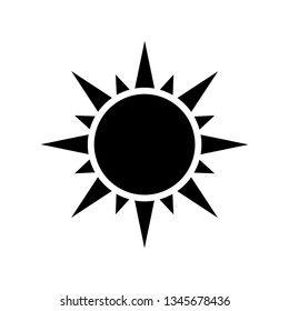 sun icon and symbol vector with black and white. for decoration and logo element. tribal tattoo art style