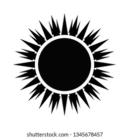 Black White Sun Tattoo Stock Vector (Royalty Free) 21953587