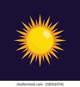 Sun icon, symbol, and vector, Can be used for web, print and mobile