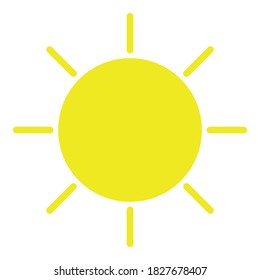 símbolo de sol símbolo de diseño vectorial ilustración del logo aislado en fondo blanco. Pasos 10