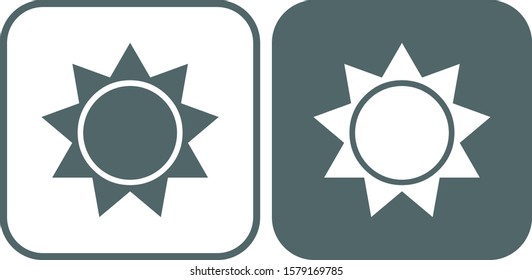 Sun icon. Sun symbol. Vector illustration