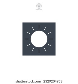 Sun icon symbol vector illustration isolated on white background